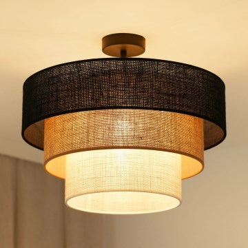 Brilagi - Loftlampe ASPEN LUNETA 1xE27/15W/230V diameter 45 cm sort/beige/cremefarvet