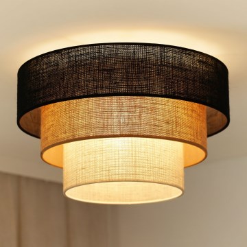 Brilagi - Loftlampe ASPEN LUNETA 1xE27/15W/230V diameter 45 cm sort/beige/cremefarvet