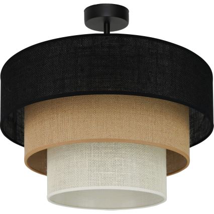 Brilagi - Loftlampe ASPEN LUNETA 1xE27/15W/230V diameter 45 cm sort/beige/cremefarvet