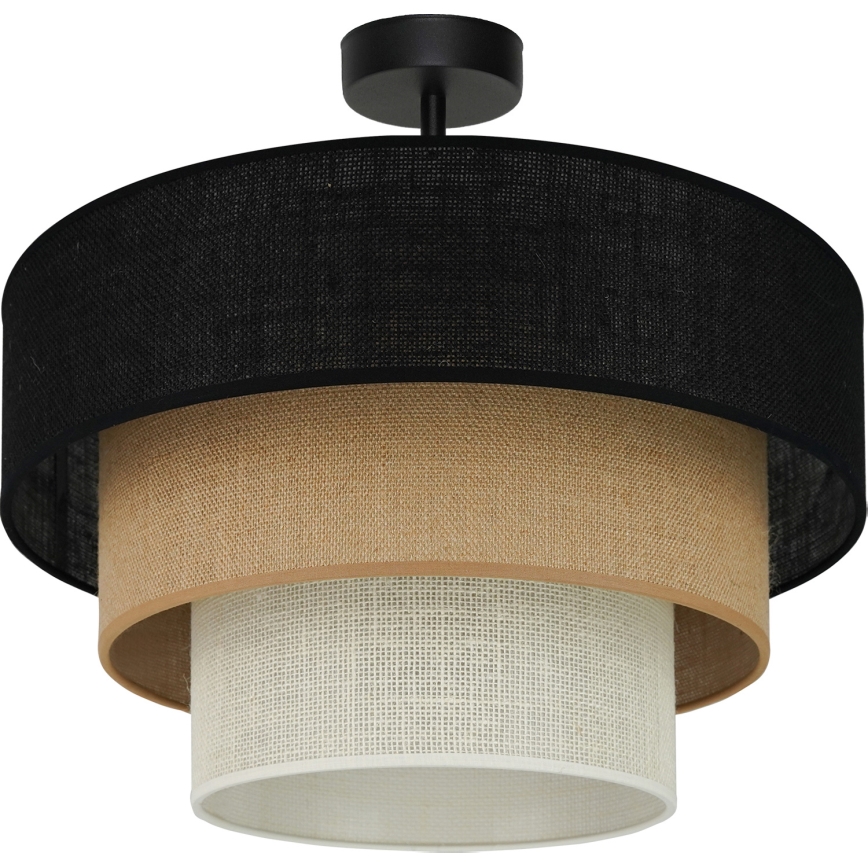 Brilagi - Loftlampe ASPEN LUNETA 1xE27/15W/230V diameter 45 cm sort/beige/cremefarvet