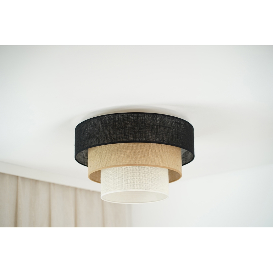 Brilagi - Loftlampe ASPEN LUNETA 1xE27/15W/230V diameter 45 cm sort/beige/cremefarvet