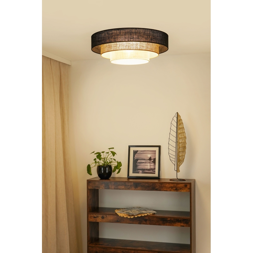 Brilagi - Loftlampe ASPEN LUNETA LED/12W/230V diameter 60 cm 3000K/4000K/6400K sort/beige/cremefarvet