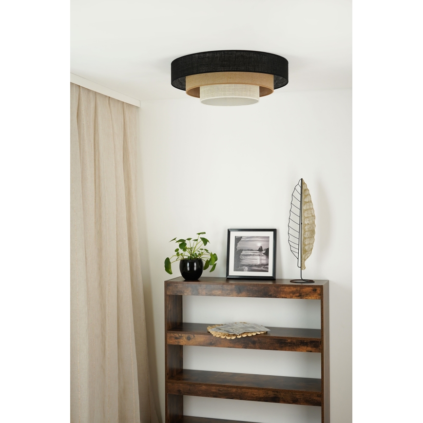 Brilagi - Loftlampe ASPEN LUNETA LED/12W/230V diameter 60 cm 3000K/4000K/6400K sort/beige/cremefarvet