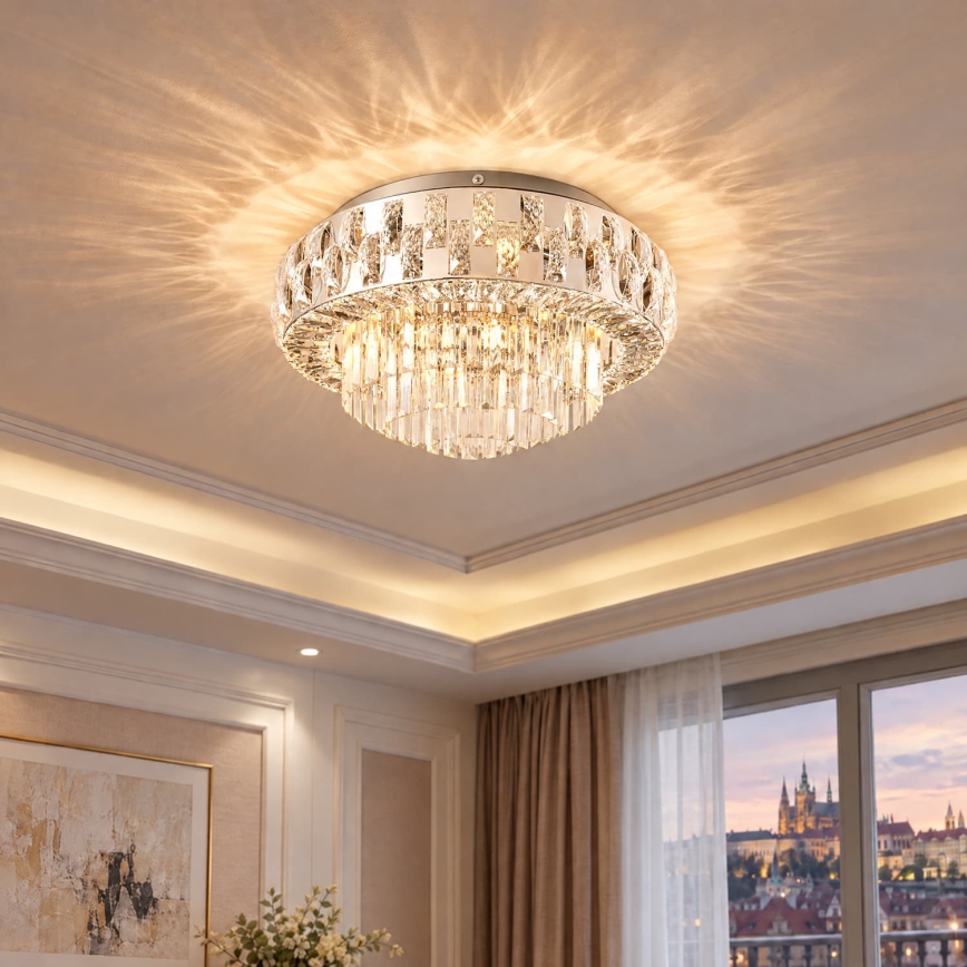 BRILAGI - Loftlampe AURELIA 5xE14/40W/230V Ø 50 cm poleret krom