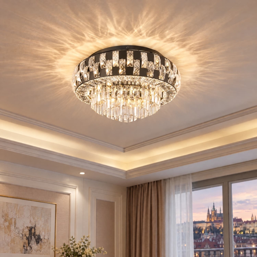 BRILAGI - Loftlampe AURELIA 5xE14/40W/230V Ø 50 cm sort