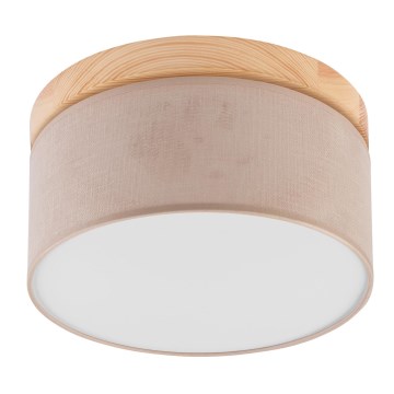 Brilagi - Loftlampe BELLADONNA 1xE27/15W/230V beige/fyrretræ