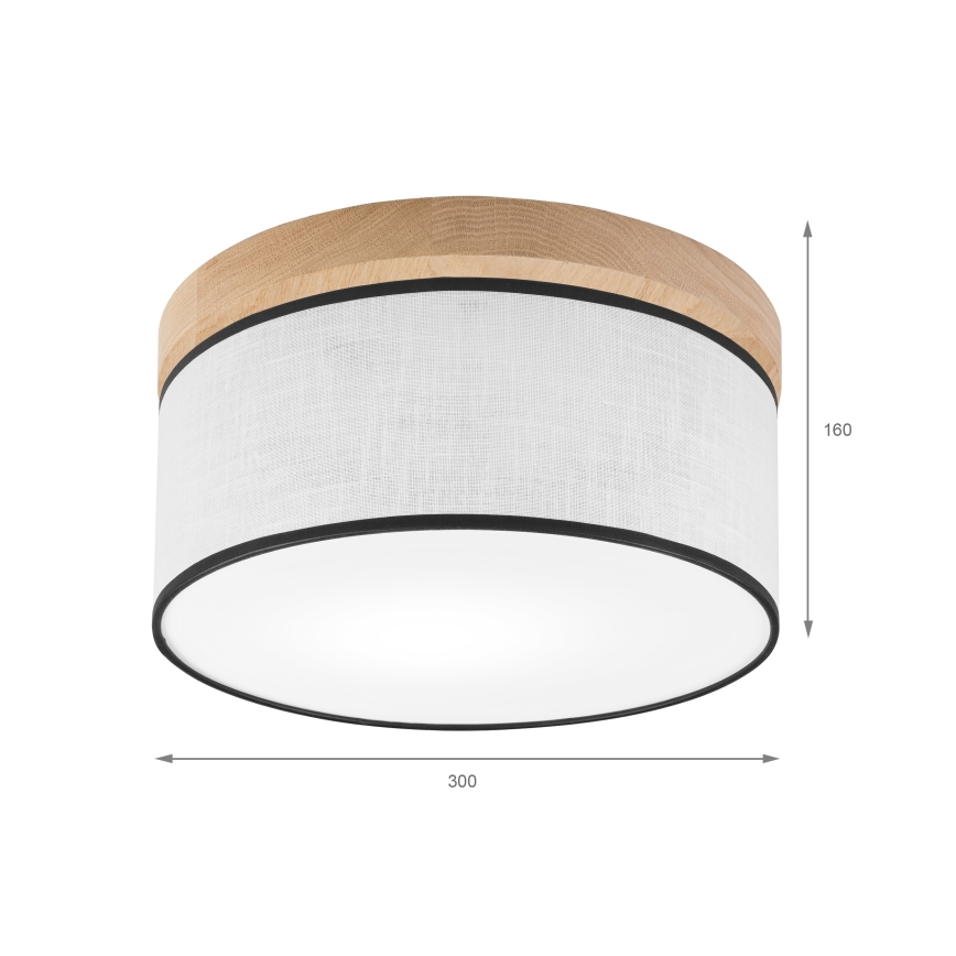 Brilagi - Loftlampe BELLADONNA 1xE27/15W/230V diameter 30 cm hvid/eg