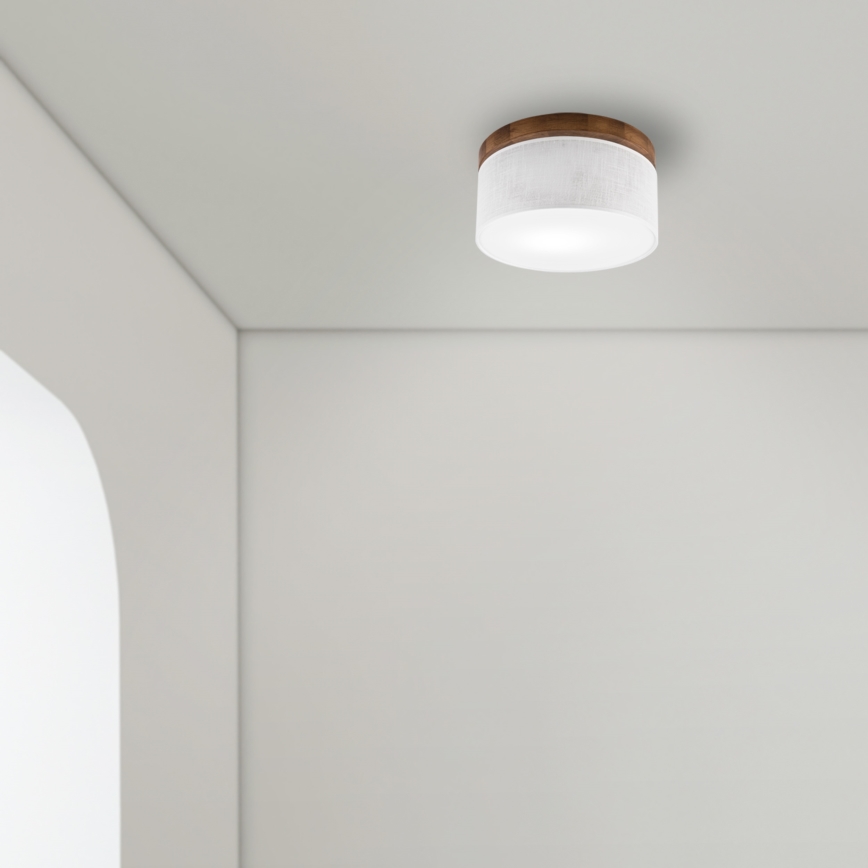 Brilagi - Loftlampe BELLADONNA 1xE27/15W/230V diameter 30 cm hvid/eg kirsebær