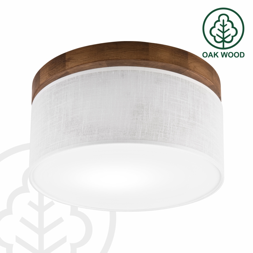 Brilagi - Loftlampe BELLADONNA 1xE27/15W/230V diameter 30 cm hvid/eg kirsebær