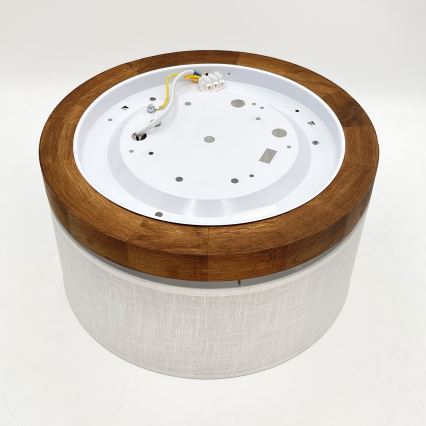 Brilagi - Loftlampe BELLADONNA 1xE27/15W/230V diameter 30 cm hvid/eg kirsebær