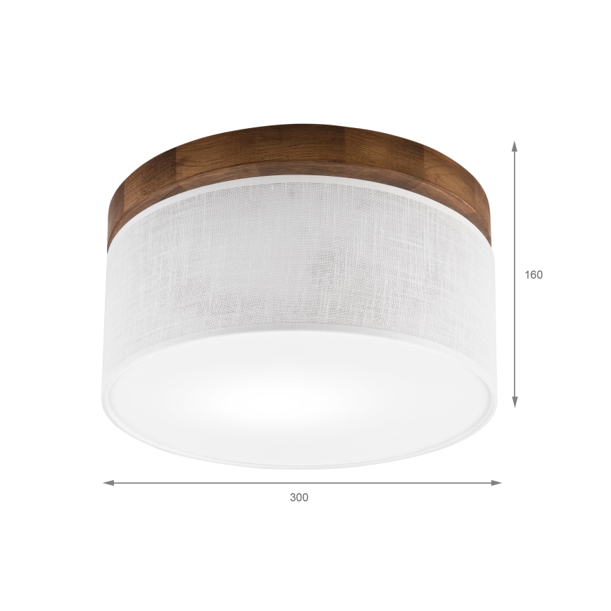 Brilagi - Loftlampe BELLADONNA 1xE27/15W/230V diameter 30 cm hvid/eg kirsebær