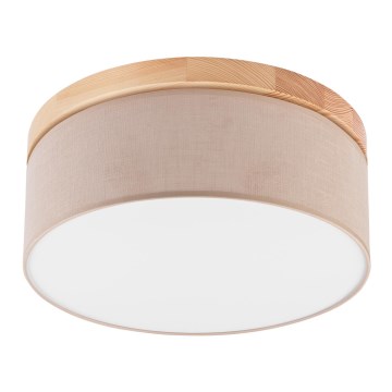 Brilagi - Loftlampe BELLADONNA 2xE27/15W/230V beige/fyrretræ