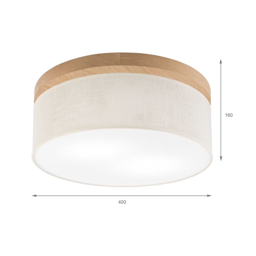 Brilagi - Loftlampe BELLADONNA 2xE27/15W/230V diameter 40 cm cremefarvet/eg