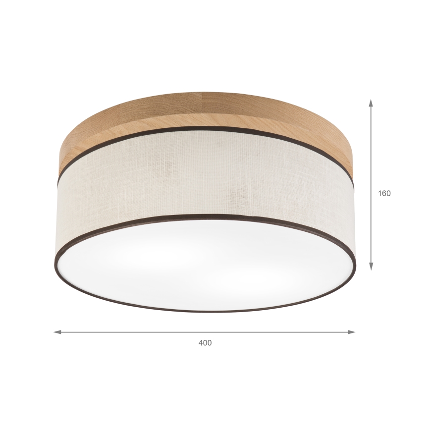 Brilagi - Loftlampe BELLADONNA 2xE27/15W/230V diameter 40 cm cremefarvet/eg