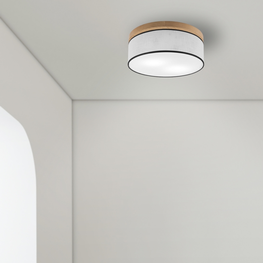 Brilagi - Loftlampe BELLADONNA 2xE27/15W/230V diameter 40 cm hvid/eg