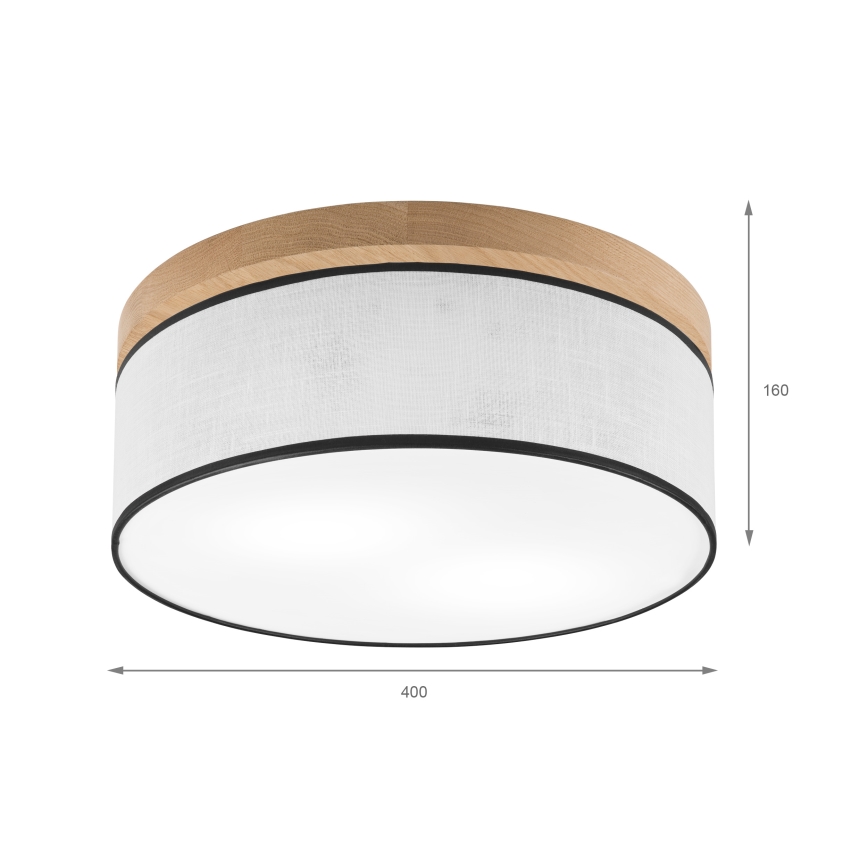 Brilagi - Loftlampe BELLADONNA 2xE27/15W/230V diameter 40 cm hvid/eg