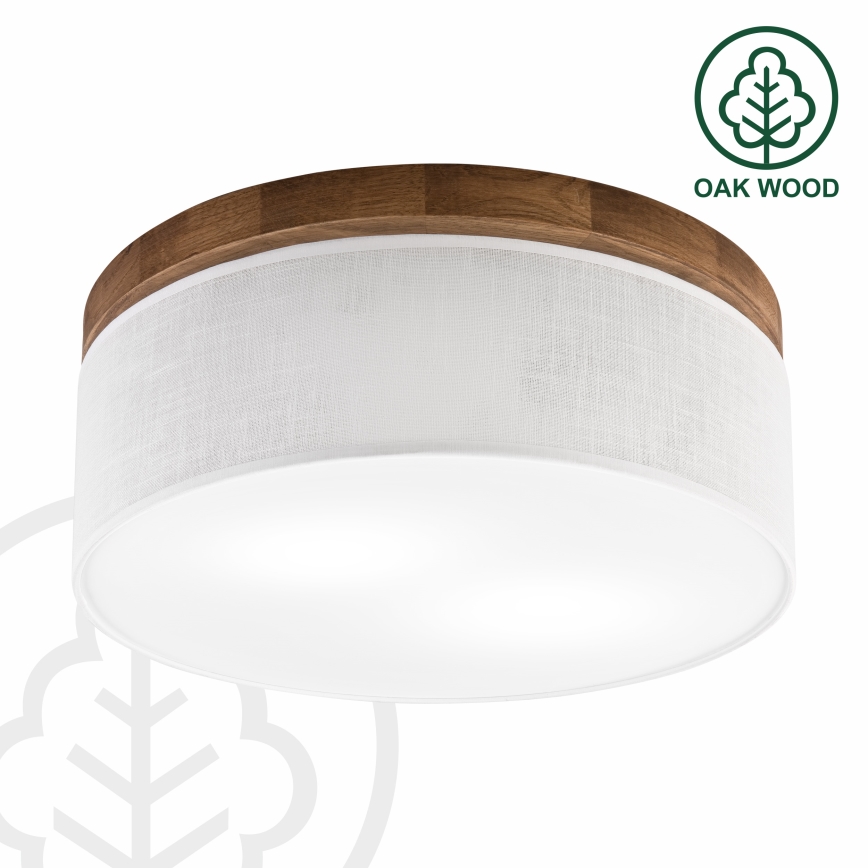 Brilagi - Loftlampe BELLADONNA 2xE27/15W/230V diameter 40 cm hvid/eg kirsebær
