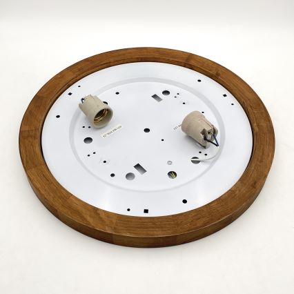 Brilagi - Loftlampe BELLADONNA 2xE27/15W/230V diameter 40 cm hvid/eg kirsebær
