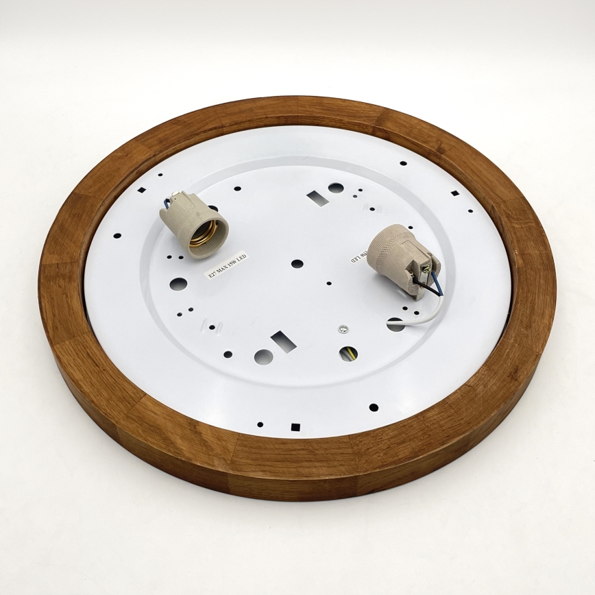 Brilagi - Loftlampe BELLADONNA 2xE27/15W/230V diameter 40 cm hvid/eg kirsebær