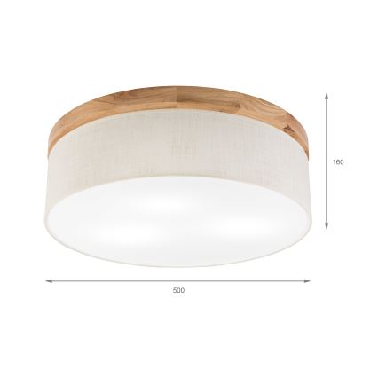 Brilagi - Loftlampe BELLADONNA 3xE27/15W/230V diameter 50 cm cremefarvet/eg