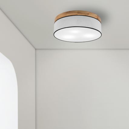 Brilagi - Loftlampe BELLADONNA 3xE27/15W/230V diameter 50 cm hvid/eg
