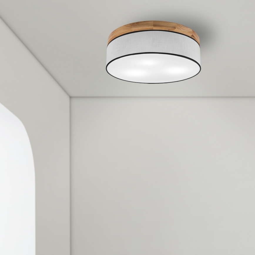 Brilagi - Loftlampe BELLADONNA 3xE27/15W/230V diameter 50 cm hvid/eg