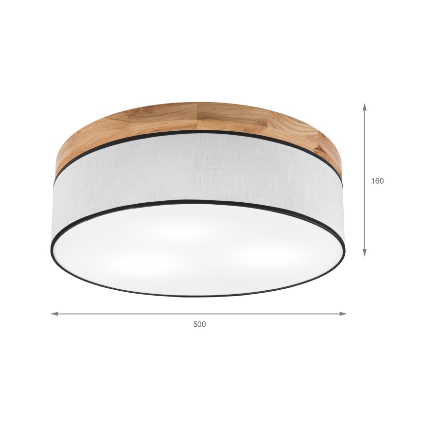 Brilagi - Loftlampe BELLADONNA 3xE27/15W/230V diameter 50 cm hvid/eg