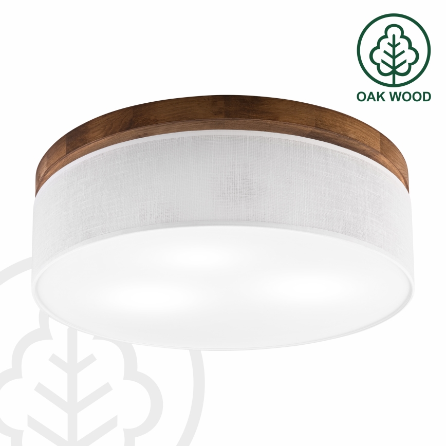 Brilagi - Loftlampe BELLADONNA 3xE27/15W/230V diameter 50 cm hvid/eg kirsebær