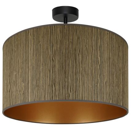 Brilagi - Loftlampe BOSTON ROLLER 1xE27/15W/230V diameter 45 cm strå brun/guldfarvet