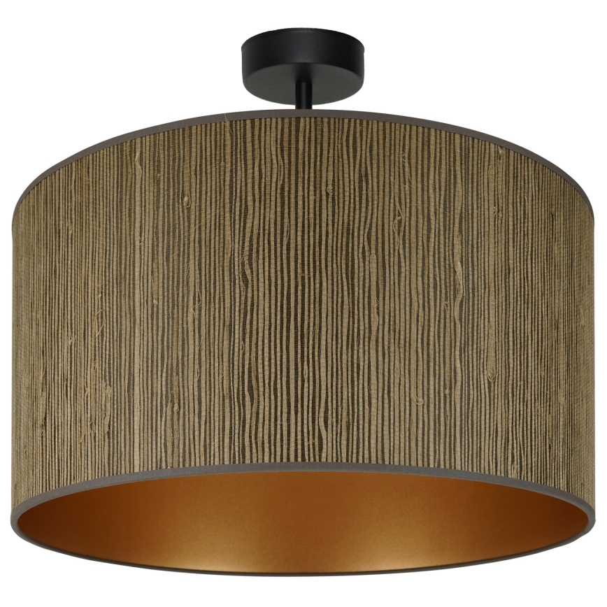 Brilagi - Loftlampe BOSTON ROLLER 1xE27/15W/230V diameter 45 cm strå brun/guldfarvet