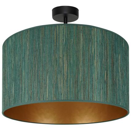 Brilagi - Loftlampe BOSTON ROLLER 1xE27/15W/230V diameter 45 cm strå grøn/guldfarvet