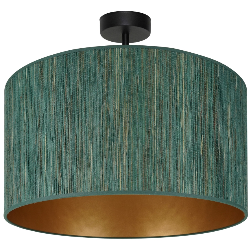Brilagi - Loftlampe BOSTON ROLLER 1xE27/15W/230V diameter 45 cm strå grøn/guldfarvet