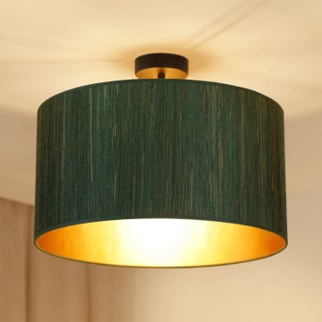 Brilagi - Loftlampe BOSTON ROLLER 1xE27/15W/230V diameter 45 cm strå grøn/guldfarvet