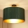 Brilagi - Loftlampe BOSTON ROLLER 1xE27/15W/230V diameter 45 cm strå grøn/guldfarvet