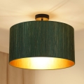 Brilagi - Loftlampe BOSTON ROLLER 1xE27/15W/230V Ø 45 cm strå grøn/guld