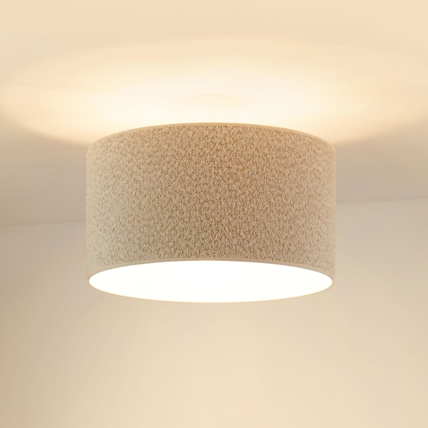 Brilagi - Loftlampe BOUCLE ROLLER 1xE27/15W/230V diameter 45 cm cremefarvet