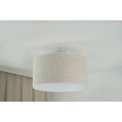 Brilagi - Loftlampe BOUCLE ROLLER 1xE27/15W/230V diameter 45 cm cremefarvet