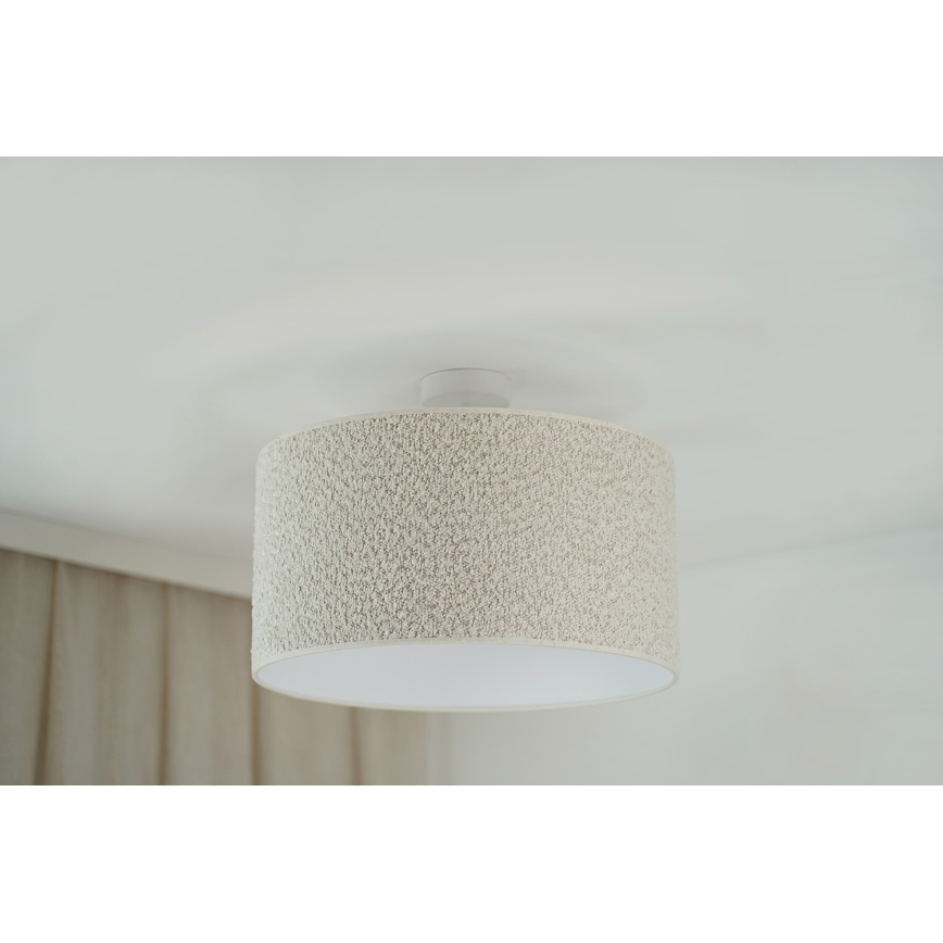 Brilagi - Loftlampe BOUCLE ROLLER 1xE27/15W/230V diameter 45 cm cremefarvet