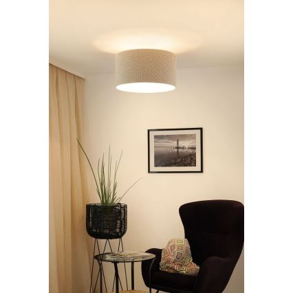 Brilagi - Loftlampe BOUCLE ROLLER 1xE27/15W/230V diameter 45 cm cremefarvet