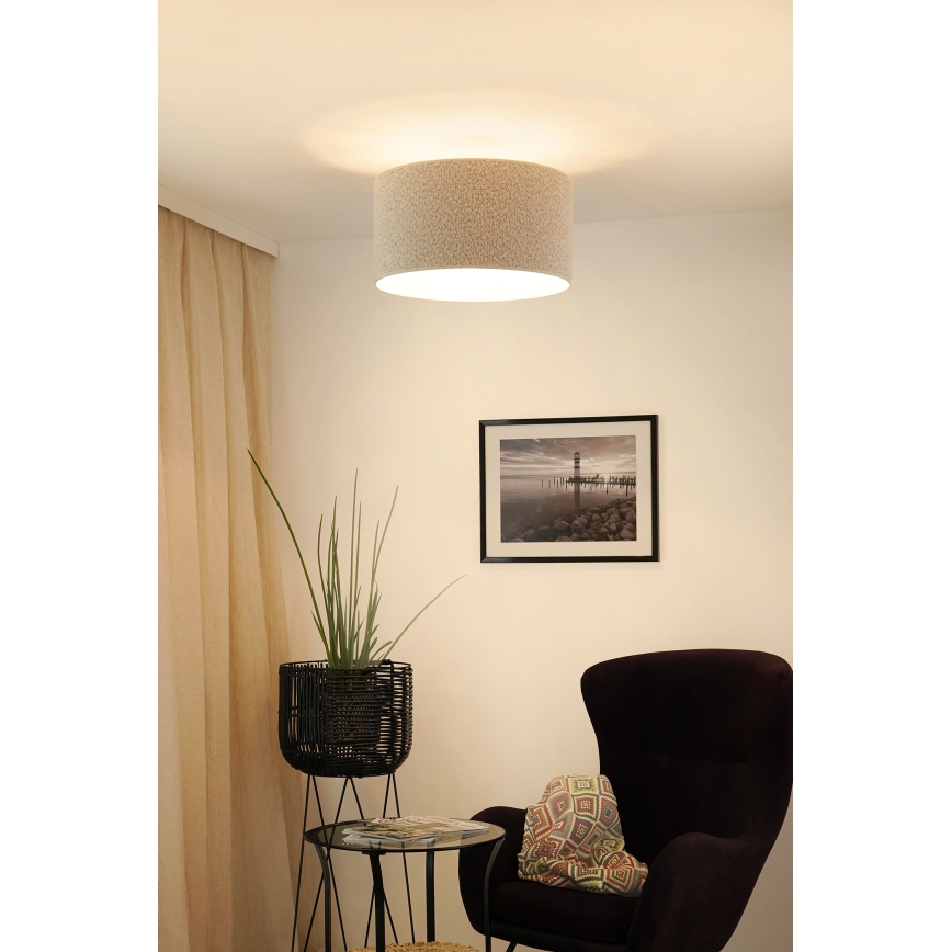 Brilagi - Loftlampe BOUCLE ROLLER 1xE27/15W/230V diameter 45 cm cremefarvet