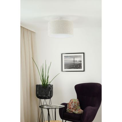 Brilagi - Loftlampe BOUCLE ROLLER 1xE27/15W/230V diameter 45 cm cremefarvet