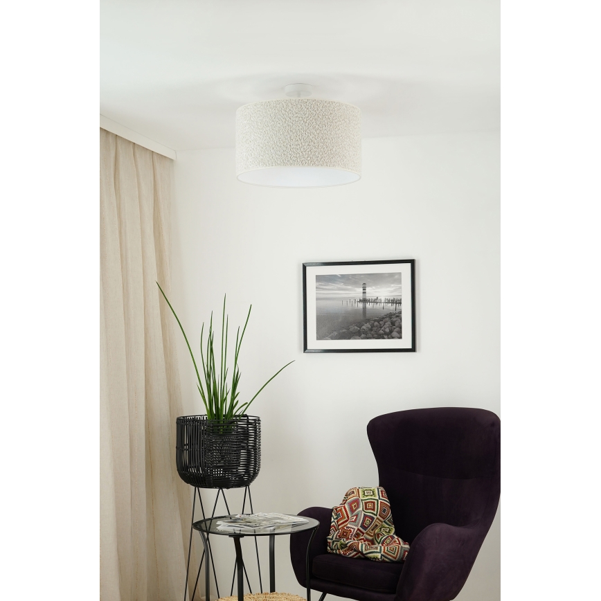 Brilagi - Loftlampe BOUCLE ROLLER 1xE27/15W/230V diameter 45 cm cremefarvet