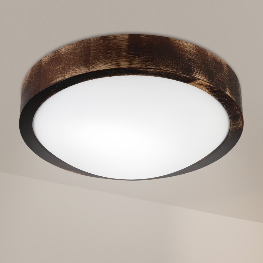 Brilagi - Loftlampe CARVALHO SLIM SMOKEY 1xE27/60W/230V eg Ø 27,5 cm