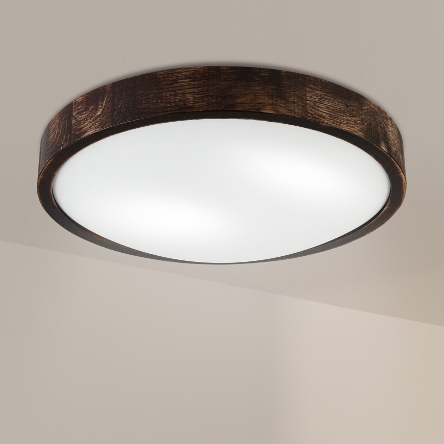 Brilagi - Loftlampe CARVALHO SLIM SMOKEY 2xE27/60W/230V eg Ø 37,5 cm