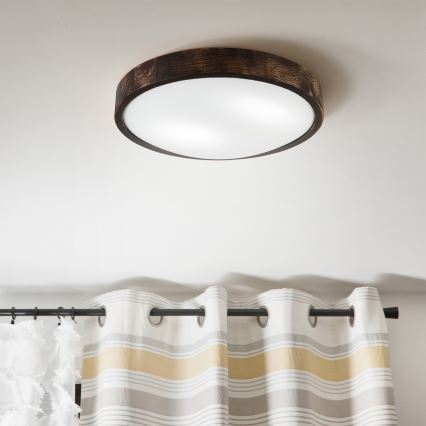 Brilagi - Loftlampe CARVALHO SLIM SMOKEY 2xE27/60W/230V eg Ø 37,5 cm