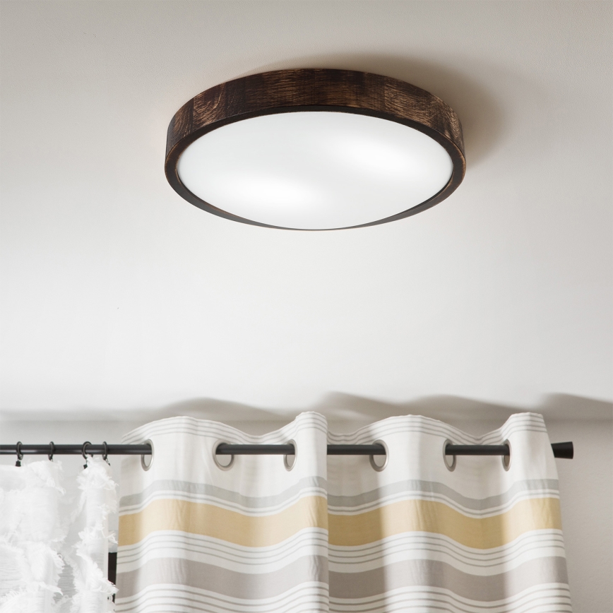 Brilagi - Loftlampe CARVALHO SLIM SMOKEY 2xE27/60W/230V eg Ø 37,5 cm