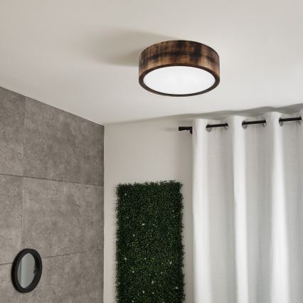 Brilagi - Loftlampe CARVALHO SMOKEY 1xE27/60W/230V, egetræ Ø 27,5 cm