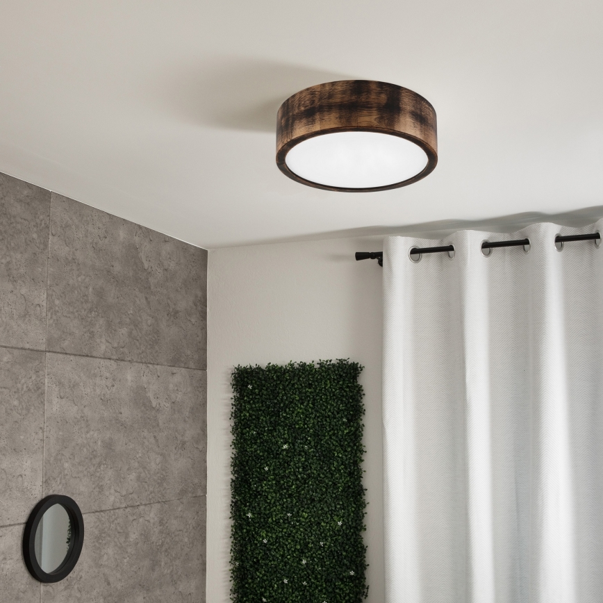 Brilagi - Loftlampe CARVALHO SMOKEY 1xE27/60W/230V, egetræ Ø 27,5 cm