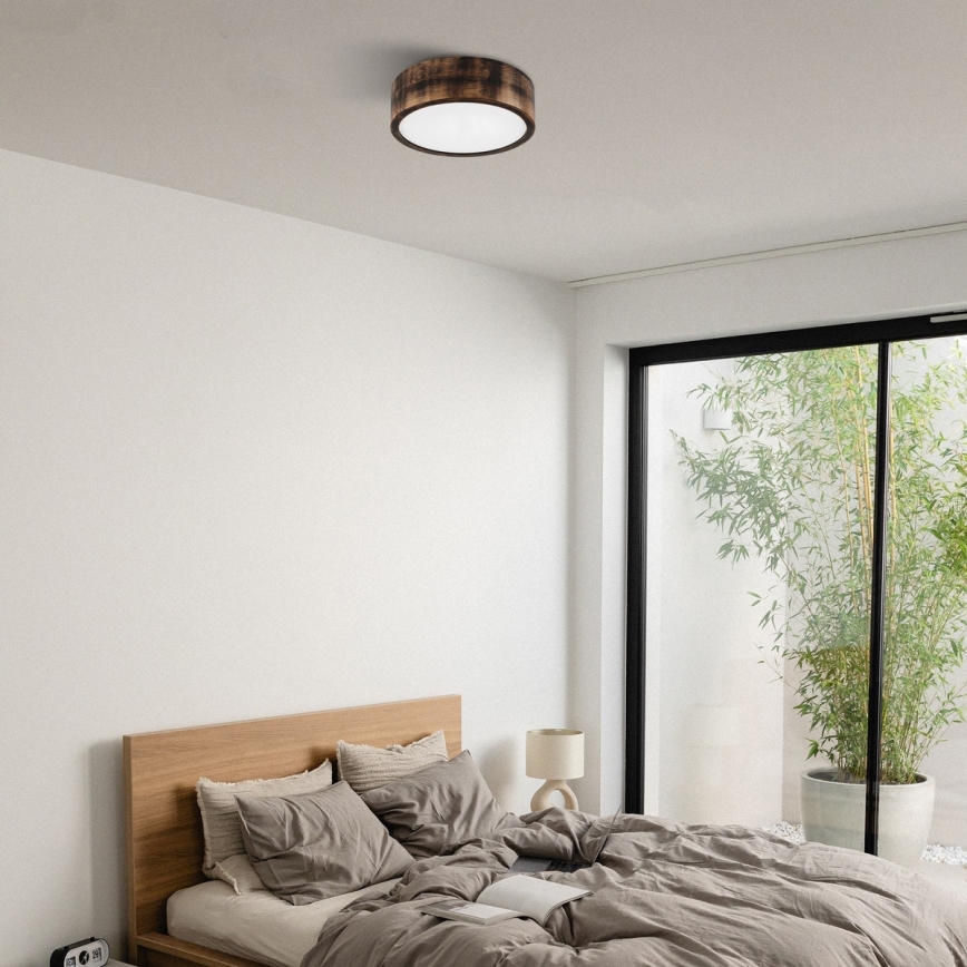 Brilagi - Loftlampe CARVALHO SMOKEY 1xE27/60W/230V, egetræ Ø 27,5 cm