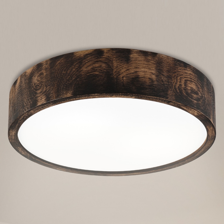 Brilagi - Loftlampe CARVALHO SMOKEY 2xE27/60W/230V i eg Ø 37,5 cm